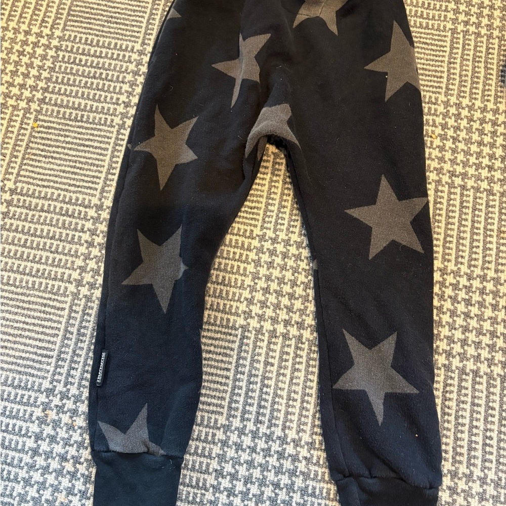 Kids Black Star Patterned Bottoms